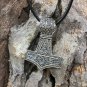 925 Sterling Silver Thor Hammer Mjolnir Viking Mammen Style Knotwork Pendant