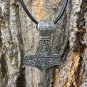 925 Sterling Silver Thor Hammer Mjolnir Viking Mammen Style Knotwork Pendant