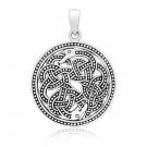 925 Sterling Silver Viking Dragon Jormungand Ouroboros Mammen Style Pendant
