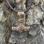 Handcrafted Bronze Viking Knotwork Thor Hammer Mjolnir Legendary Amulet Pendant