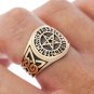 Bronze Pentagram Viking Norse Runes Celtic Knot Wiccan Pagan Handcrafted Ring