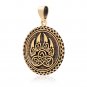 Handcrafted Bronze Viking Print Bear Paw Claw Slavic Warding Veles Pendant