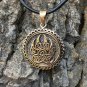 Handcrafted Bronze Viking Print Bear Paw Claw Slavic Warding Veles Pendant
