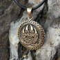 Handcrafted Bronze Viking Print Bear Paw Claw Slavic Warding Veles Pendant
