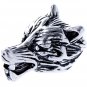 925 Sterling Silver Norse Viking Wolf Fenrir Head Beard Hair Bead Pagan Dreadlocks