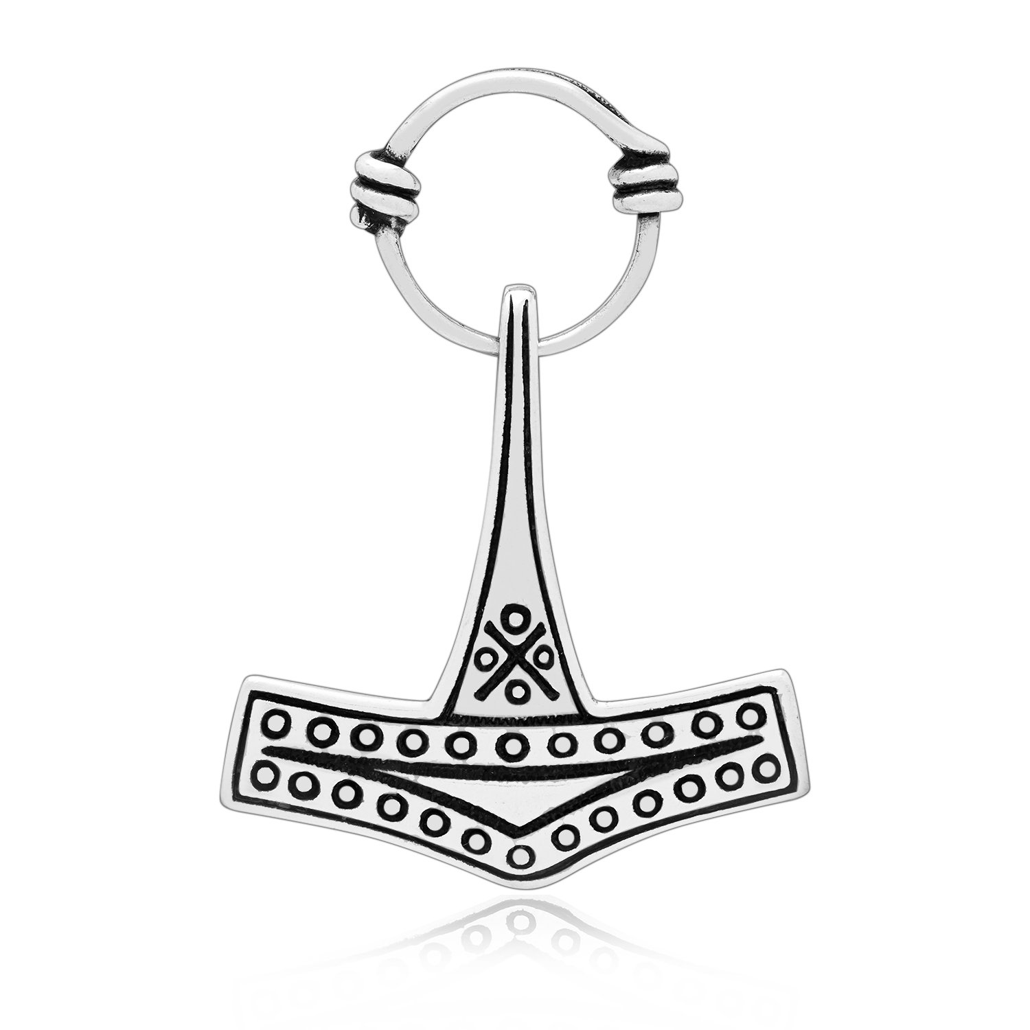 925 Sterling Silver Viking Thor Hammer Mjolnir from Romersdal Bornholm Danish Pendant