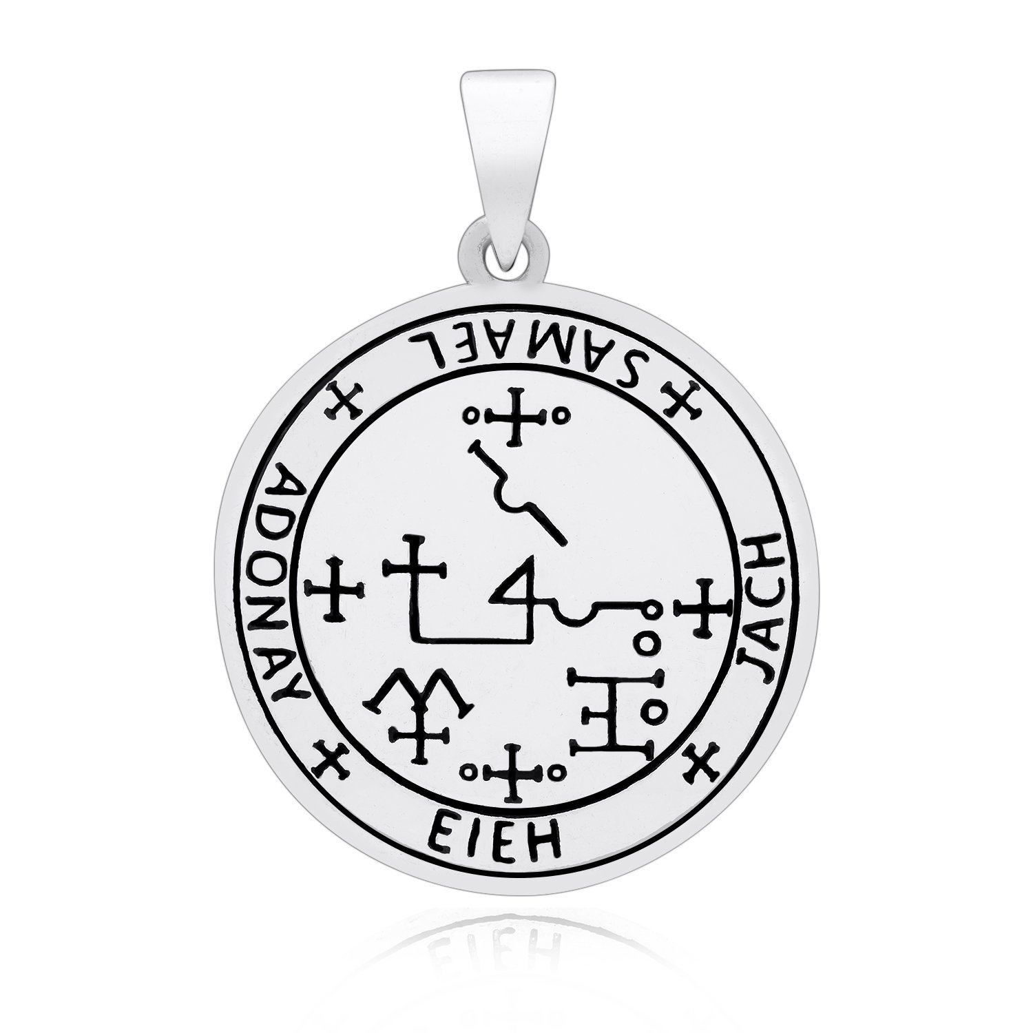 925 Sterling Silver Sigil of Archangel Samael Protection Talisman Solomon Pendant