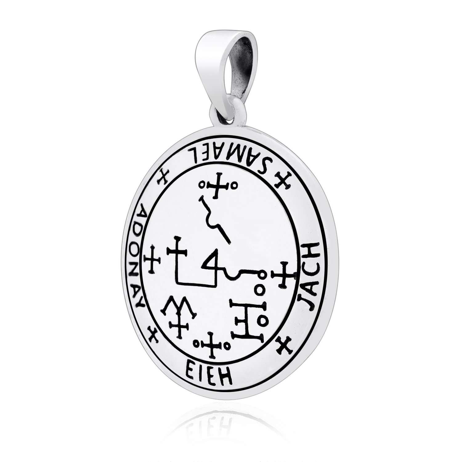 925 Sterling Silver Sigil of Archangel Samael Protection Talisman ...