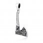 925 Sterling Silver Viking Axe Valknut Knotwork Double Sided Amulet Pendant