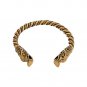 Bronze Viking Wolf Jormungand Norse Spiral Twisted Bangle Bracelet