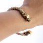 Bronze Viking Wolf Jormungand Norse Spiral Twisted Bangle Bracelet