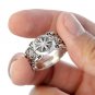 925 Sterling Silver Anchor Nautical Compass Sailor Signet Ring with Chains