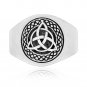 925 Sterling Silver Celtic Infinity Knots Triquetra Band Ring