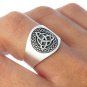 925 Sterling Silver Celtic Infinity Knots Triquetra Band Ring