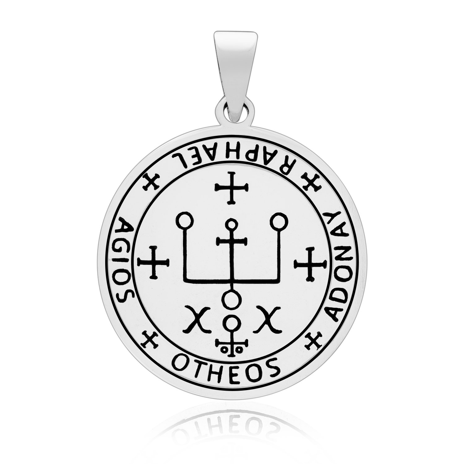 925 Sterling Silver Sigil of Archangel Raphael Protection Talisman Solomon Pendant