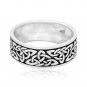 925 Sterling Silver Celtic Irish Triquetra Knot Band Ring