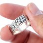 925 Sterling Silver Celtic Irish Triquetra Knot Band Ring