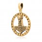 Handcrafted Bronze Thor Hammer Mjolnir Runes Viking Jewelry Charm Pendant