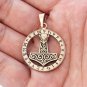 Handcrafted Bronze Thor Hammer Mjolnir Runes Viking Jewelry Charm Pendant