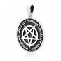 925 Sterling Silver Baphomet Sigil of Lucifer Satanic Pentagram Seal of Satan Pendant