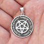 925 Sterling Silver Baphomet Sigil of Lucifer Satanic Pentagram Seal of Satan Pendant