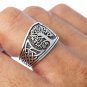 925 Sterling Silver Viking Norse Tree of Life Yggdrasil Celtic Knotwork Band Ring