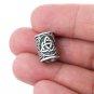 925 Sterling Silver Viking Beard Hair Bead Dreadlocks Celtic Triquetra Knotwork