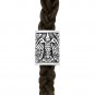 925 Sterling Silver Viking Beard Hair Bead Dreadlocks Huginn and Muninn Raven