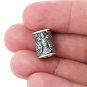 925 Sterling Silver Viking Beard Hair Bead Dreadlocks Huginn and Muninn Raven