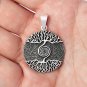 925 Sterling Silver Viking Norse Tree of Life Yggdrasil Amulet Pendant