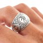 925 Sterling Silver Kokopelli Deity Native American Navajo Tribal Signet Ring
