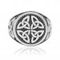 925 Sterling Silver Celtic Irish Knot Triquetra Locket Poison Box Ring