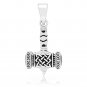 925 Sterling Silver Viking Thor Hammer Mjolnir Pagan Knotwork Amulet Pendant