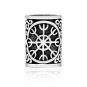 925 Sterling Silver Viking Beard Hair Bead Dreadlocks Helm of Awe Aegishjalmur