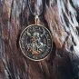 Handcrafted Bronze Viking Warrior Fighter Helmet with Runes Amulet Pendant