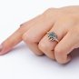 925 Sterling Silver Viking Print Bear Paw Claw Warding Veles Womens Ring