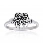 925 Sterling Silver Viking Print Bear Paw Claw Warding Veles Womens Ring