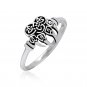 925 Sterling Silver Viking Print Bear Paw Claw Warding Veles Womens Ring