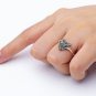 925 Sterling Silver Viking Wolf Fenrir Head Womens Ring