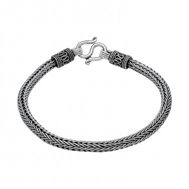 925 Sterling Silver Viking Asgard King Mens Chain Bracelet
