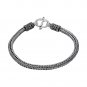 925 Sterling Silver Viking Asgard King Mens Chain Bracelet