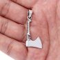 925 Sterling Silver Viking Axe Celtic Triquetra Double Sided Pagan Amulet Pendant