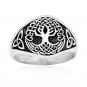 925 Sterling Silver Tree of Life Viking Yggdrasil Celtic Triquetra Knot Pagan Ring