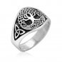 925 Sterling Silver Tree of Life Viking Yggdrasil Celtic Triquetra Knot Pagan Ring