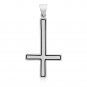 925 Sterling Silver Reversed Inverted St Peter Petrine Cross Satanic Lucifer Pendant