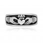 925 Sterling Silver Celtic Irish Claddagh Wedding Solid Band Ring