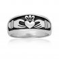 925 Sterling Silver Celtic Irish Claddagh Wedding Solid Band Ring