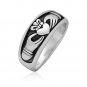 925 Sterling Silver Celtic Irish Claddagh Wedding Solid Band Ring