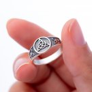925 Sterling Silver Celtic Triquetra Knot Womens Pagan Ring