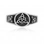 925 Sterling Silver Celtic Triquetra Knot Womens Pagan Ring
